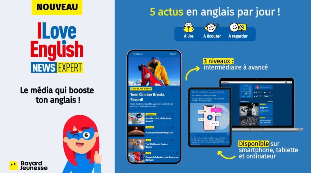 I Love English News Expert - Le média qui booste ton anglais ! 5 actus en anglais par jour !