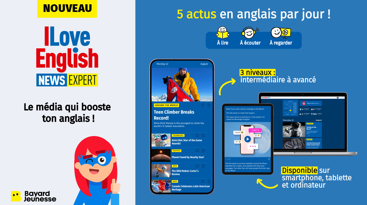 I Love English News Expert - Le média qui booste ton anglais ! 5 actus en anglais par jour !